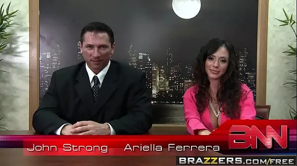 HD Brazzers - Big Tits at Work - Fuck The News scene starring Ariella Ferrera, Nikki Sexx and John Str 탑 튜브