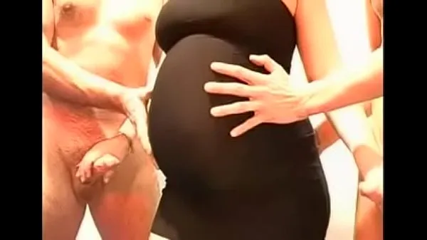 HD Pregnant in black dress gangbang topprör
