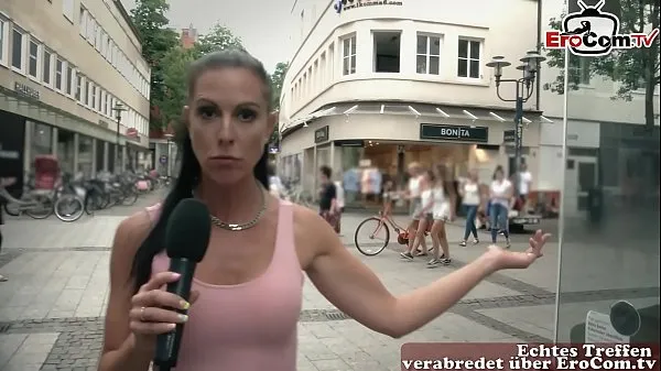 HD German milf pick up guy at street casting for fuck topprør