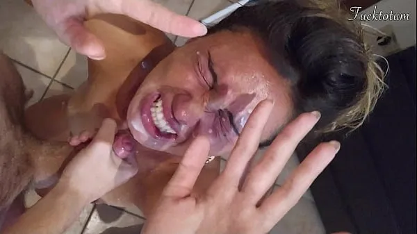 HD Girl orgasms multiple times and in all positions. (at 7.4, 22.4, 37.2). BLOWJOB FEET UP with epic huge facial as a REWARD - FRENCH audio top Tube