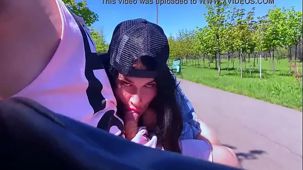 HD Blowjob challenge in public to a stranger, the guy thought it was prank top Tube