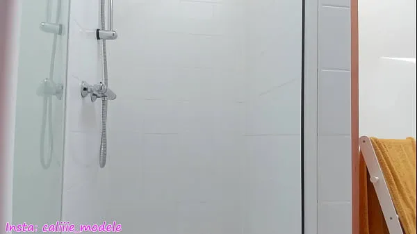 HD come and spy this blonde teen Caliiie under shower top Tube