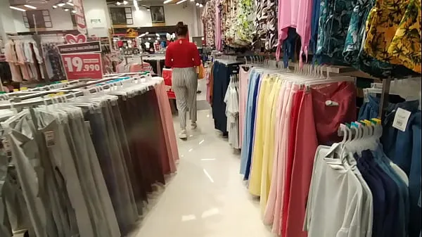 HD I chase an unknown woman in the clothing store and show her my cock in the fitting rooms top Tube